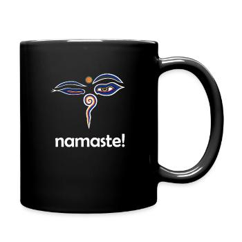 namaste - Full Colour Mug - black - Right