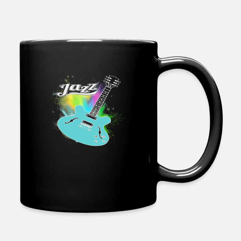 Jazz Guitar Splash Blue - Tasse einfarbig - Schwarz