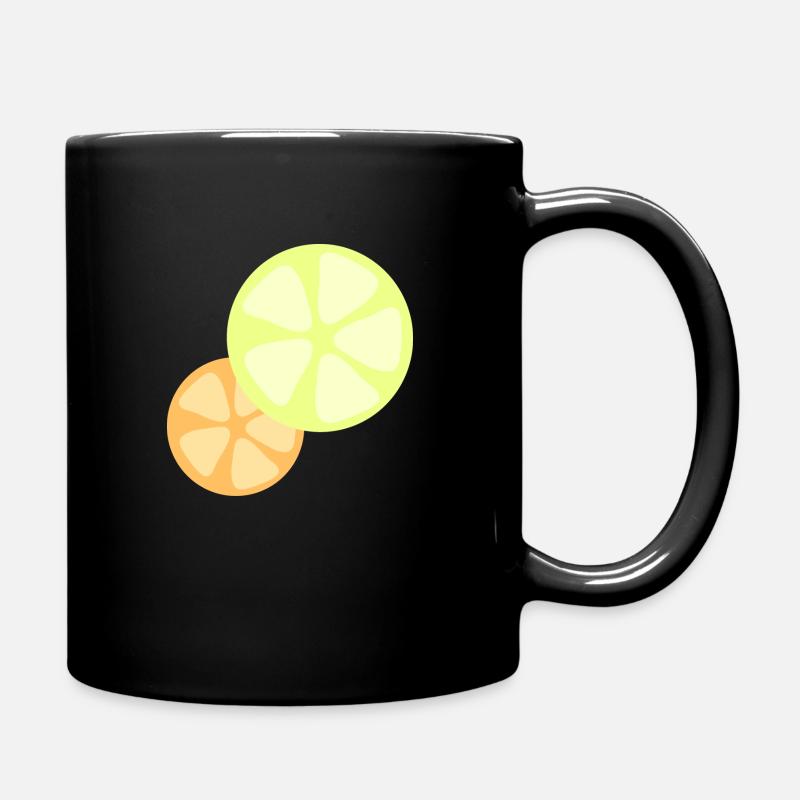 Zitrone Orange - Tasse einfarbig - Schwarz