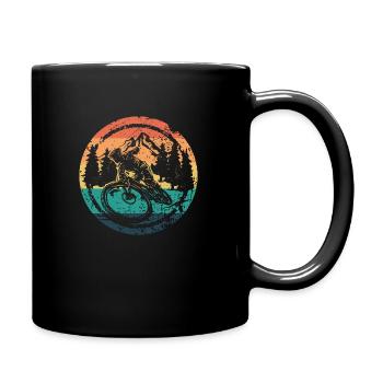 Mountain Biker Geschnek MTB - Tasse einfarbig - Schwarz - Rechts