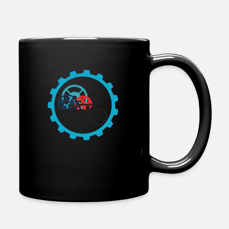 Fahrrad Zahnrad - Tasse einfarbig - Schwarz