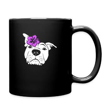 Staffordshire mit Hibiskus - Tasse einfarbig - Schwarz - Rechts