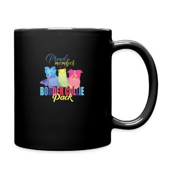 Border Collie - Mug uni - noir - Droite
