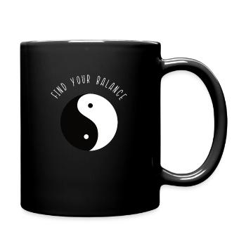 Find your balance - Full Colour Mug - black - Right