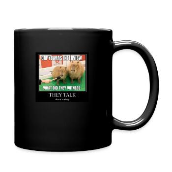 Capybara Interviewme - Full Colour Mug - black - Right