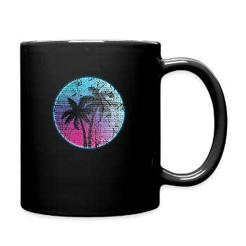 Synthwave Retro 80s - Full Colour Mug - black - Right