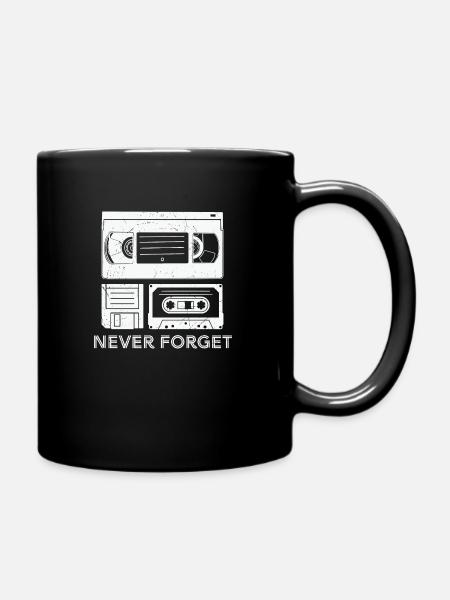 90er Jahre Neunziger Mottoparty Retro - Tasse einfarbig - Schwarz