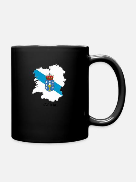 galicia map - Tasse einfarbig - Schwarz