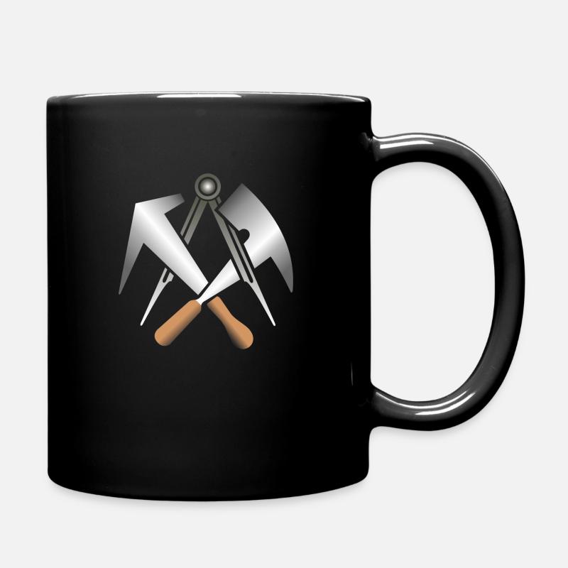 Craftsman's mark, roofer without writing, logo - Full Colour Mug - black