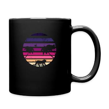 Tigres de la jungle rétro - Mug uni - noir - Droite