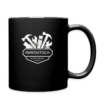 Papatastisch der Retter in der Not - Tasse einfarbig - Schwarz - Rechts