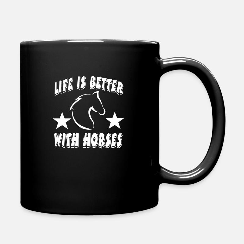 Pferd - Tasse einfarbig - Schwarz