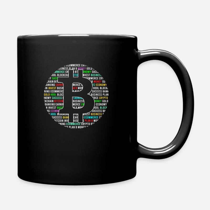 Bitcoin BTC - Tasse einfarbig - Schwarz