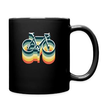 Vélo de course Vélo Vintage look - Mug uni - noir - Droite