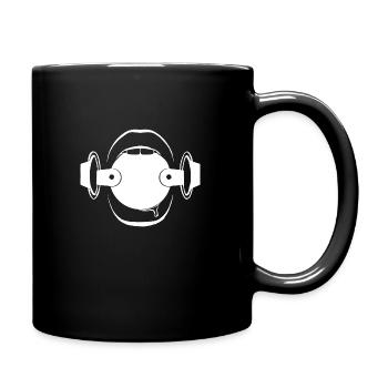 W&B mouth-gag design from our BDSM series. - Full Colour Mug - black - Right