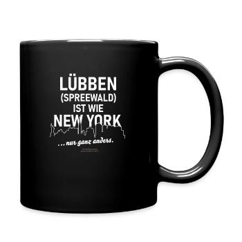 Lübben Spreewald - Tasse einfarbig - Schwarz - Rechts