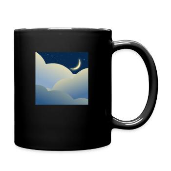 Night sky with moon - Full Colour Mug - black - Right