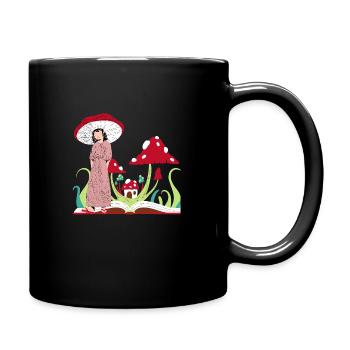 Princesse champignon, champignons rouges cottagecore - Mug uni - noir - Droite