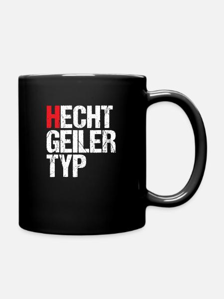 Hecht geiler Typ - Tasse einfarbig - Schwarz