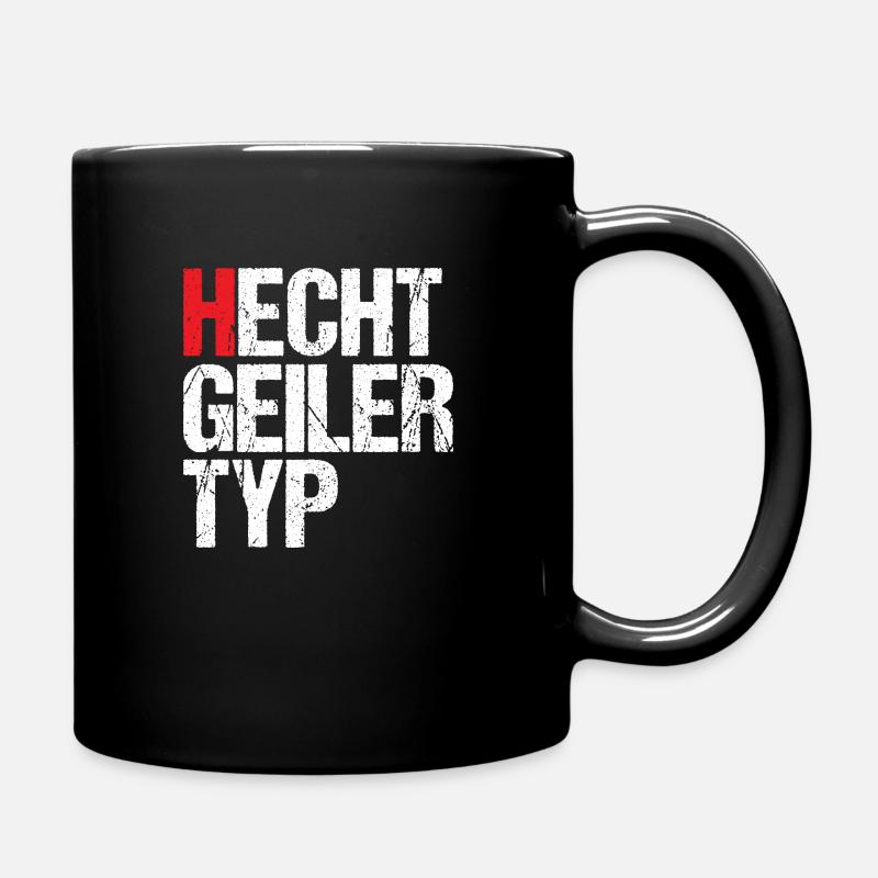 Hecht geiler Typ - Tasse einfarbig - Schwarz
