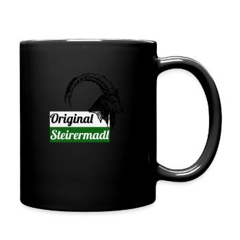 Original Steirermadl - Tasse einfarbig - Schwarz - Rechts
