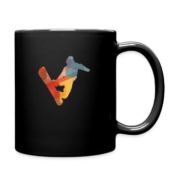 Snowboarden Snowboarder - Tasse einfarbig - Schwarz - Rechts