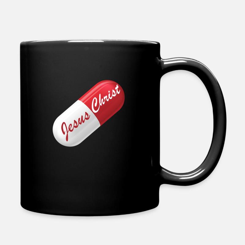 Jesus Christus Kapsel - Tasse einfarbig - Schwarz