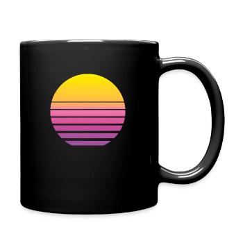 Sun Retro 80s - Full Colour Mug - black - Right