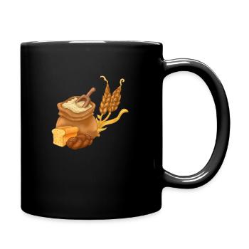 Pain de blé - Mug uni - noir - Droite
