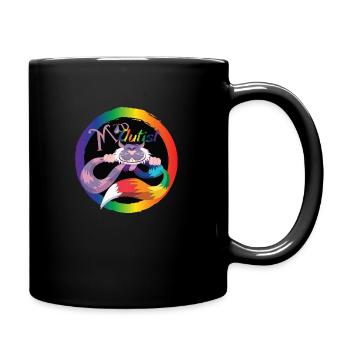 Mad autist with background - Full Colour Mug - black - Right