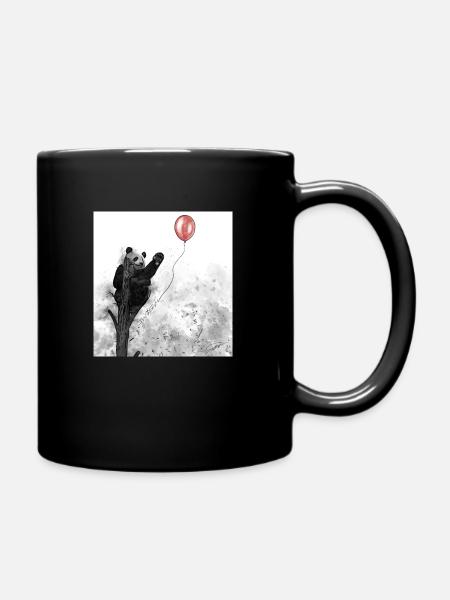 Panda - Tasse einfarbig - Schwarz