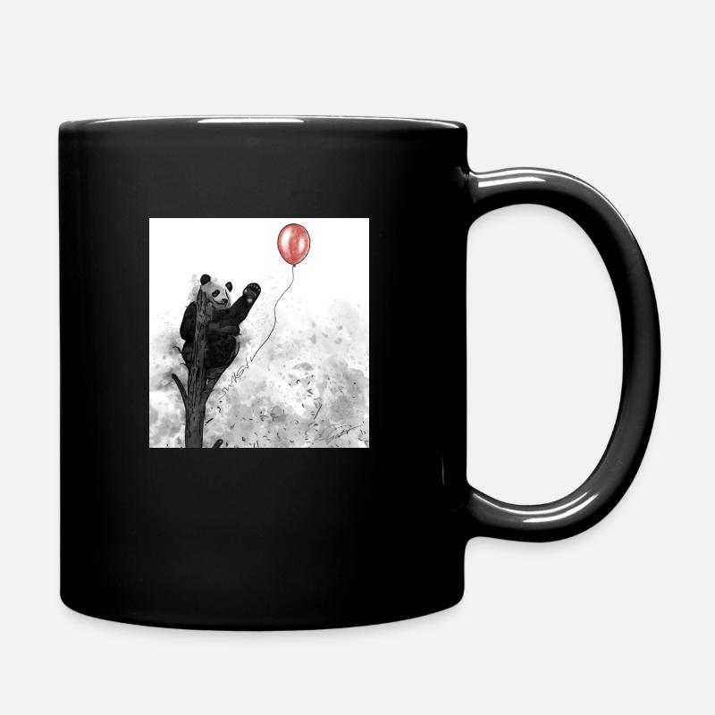 Panda - Tasse einfarbig - Schwarz