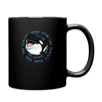 Orca Whale est une conception océanique durable - Mug uni - noir - Droite
