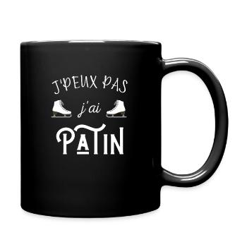 je peux pas jai patin - Mug uni - noir - Droite
