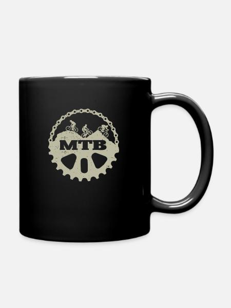 MTB Fahrrad Mountainbike Mountainbike - Tasse einfarbig - Schwarz