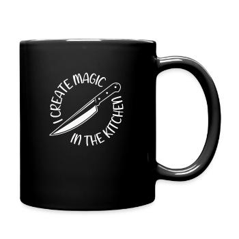 Ich erschaffe Magie in der Küche - Tasse einfarbig - Schwarz - Rechts