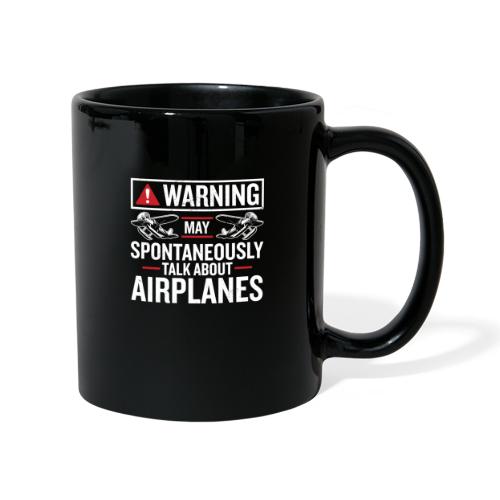 Warning Talk about planes - Taza monocolor