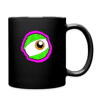 Doodled Eye Pink - Tasse einfarbig - Schwarz - Rechts