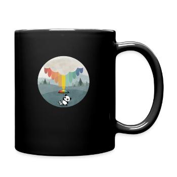 Panda. Together - Tasse einfarbig - Schwarz - Rechts