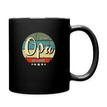 Opa - Tasse einfarbig - Schwarz - Rechts
