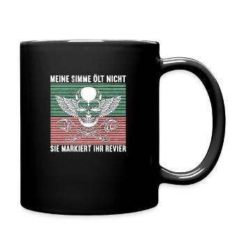Meine Simson ölt nicht... Ostdeutschland DDR Simme - Tasse einfarbig - Schwarz - Rechts