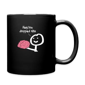 Hey vous avez laissé tomber ceci - Mug uni - noir - Droite