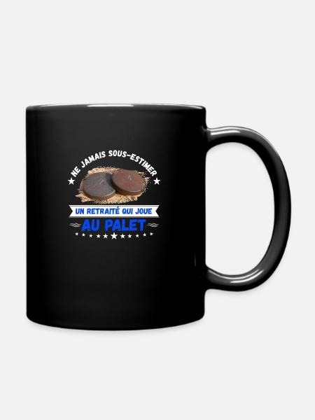 un retraité qui joue au palet - Mug uni - noir