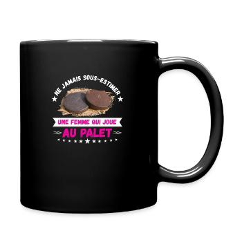 une femme qui joue au palet - Mug uni - noir - Droite