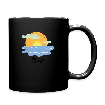 aruba - Tasse einfarbig - Schwarz - Rechts