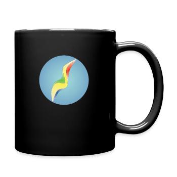 Glasmurmel - nostalgisch Retro - Tasse einfarbig - Schwarz - Rechts