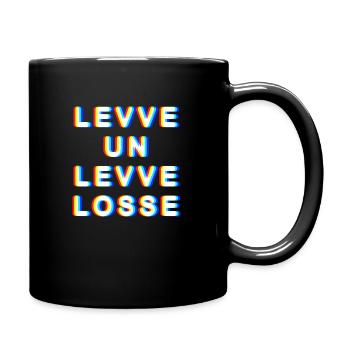 Levve un levve losse Leben und leben lassen Köln - Tasse einfarbig - Schwarz - Rechts