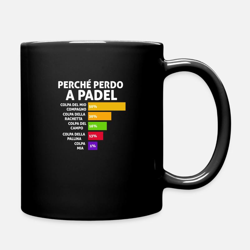 Perche Perdo A Padel divertente padelista - Tazza monocolore - nero