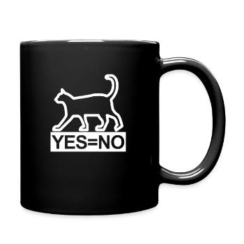 Schrödinger Cat OUI=NO #001 FinalWhite1 jpg - Mug uni - noir - Droite