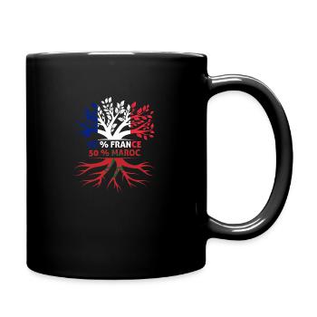 France 50% Maroc 50% franco-marocain - Mug uni - noir - Droite